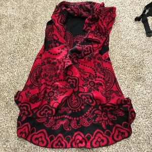 Red and black vest